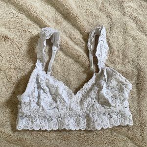 White lace bralette